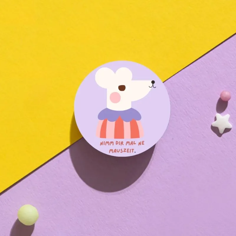 Magnet mit witzigem Design 'Mauszeit'