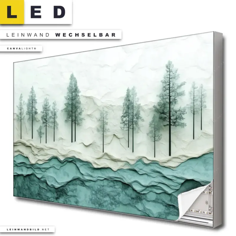 Led Leinwandbild Abstrakter Wald Querformat Produktvorschau