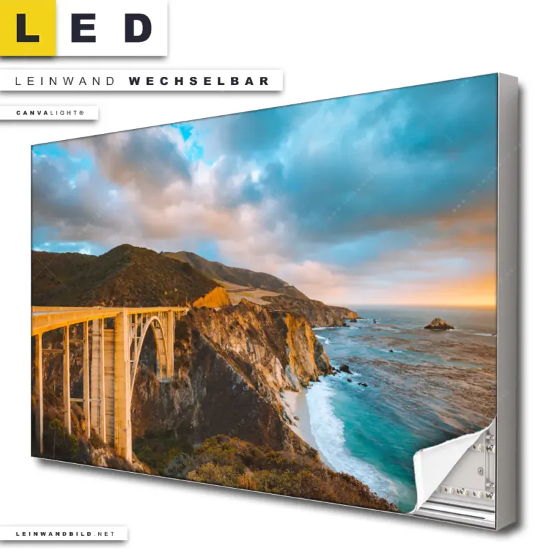 Led Leinwandbild Bruecke An Der Kueste Querformat Produktvorschau