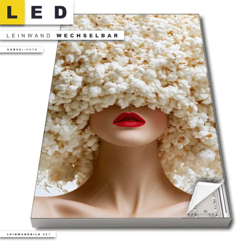 Led Leinwandbild Crazy Popcorn Hair Hochformat Produktvorschau