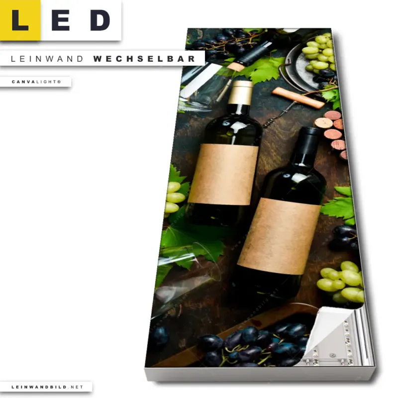 Led Leinwandbild Edle Weine Geniessen Schmal Produktvorschau