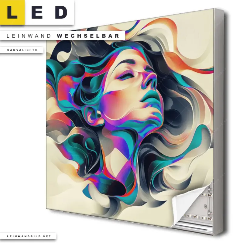 Led Leinwandbild Farbrausch Der Seele Quadrat Produktvorschau