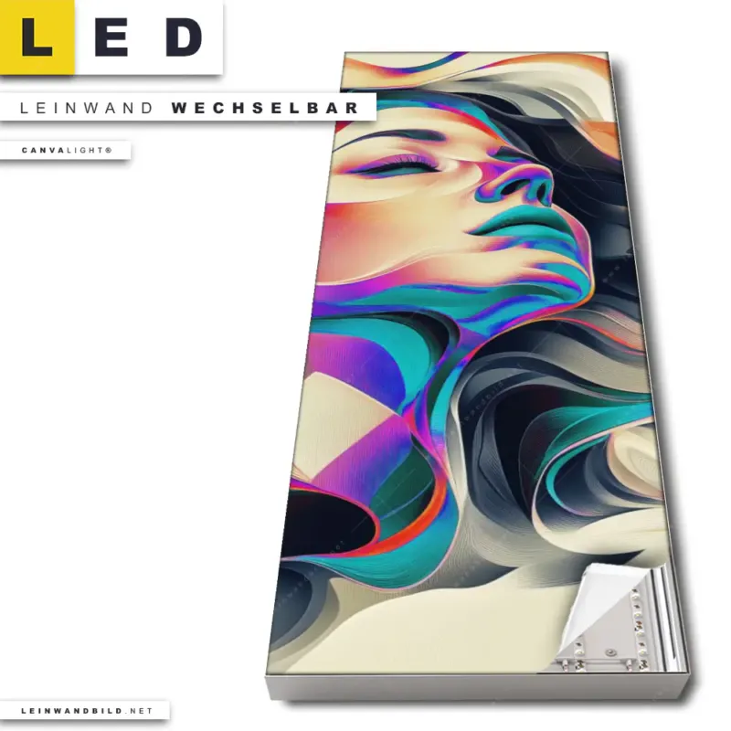 Led Leinwandbild Farbrausch Der Seele Schmal Produktvorschau