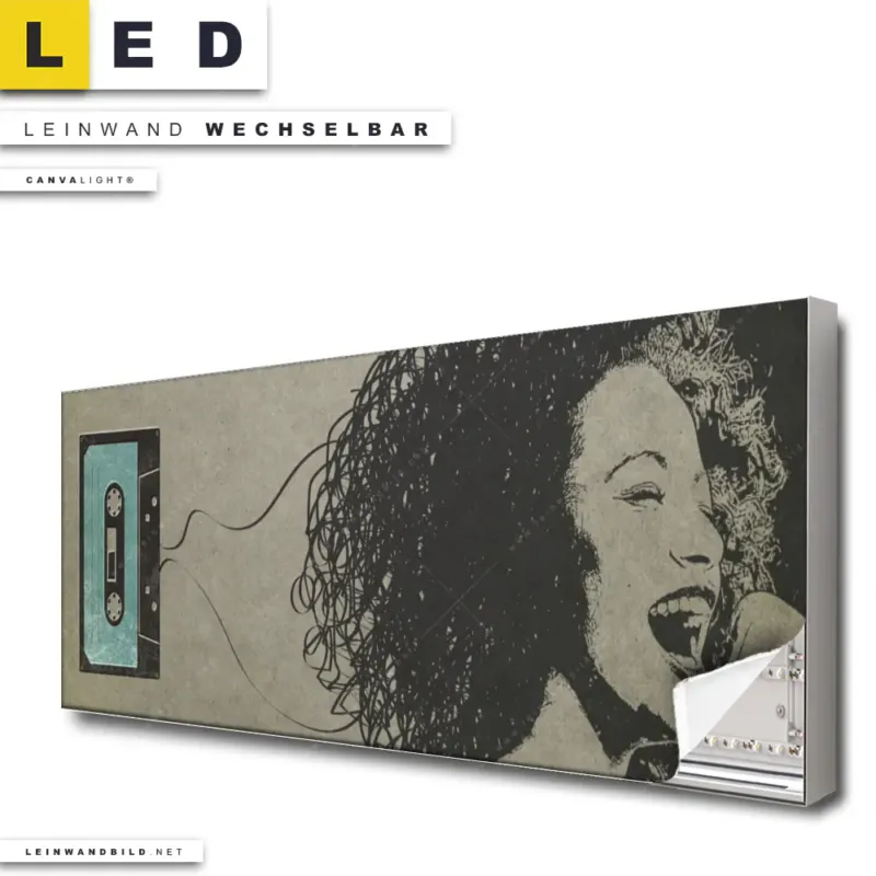 Led Leinwandbild Kassette Saengerin Panorama Produktvorschau
