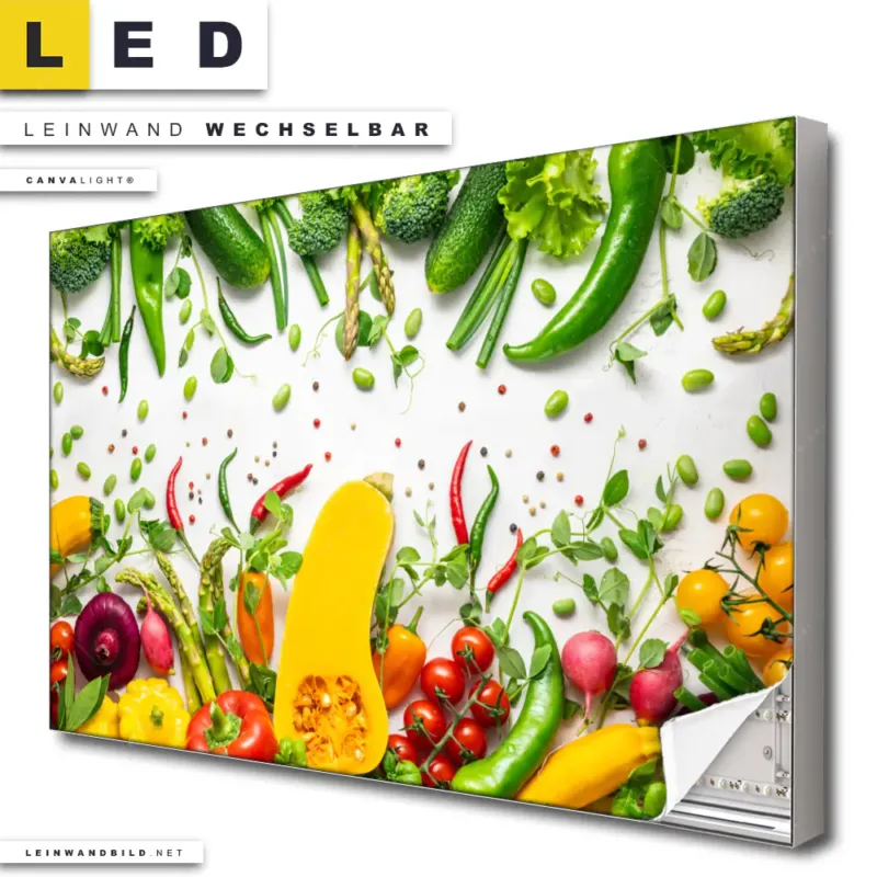 Led Leinwandbild Knackiges Frisches Gemuese Querformat Produktvorschau