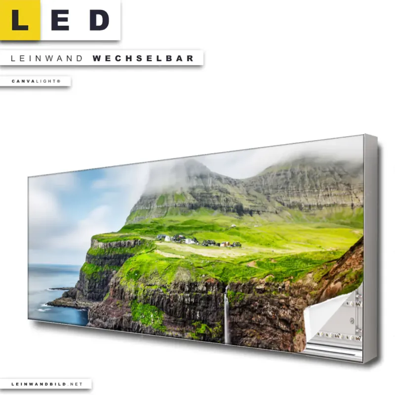 Led Leinwandbild Steilkueste Am Meer Panorama Produktvorschau