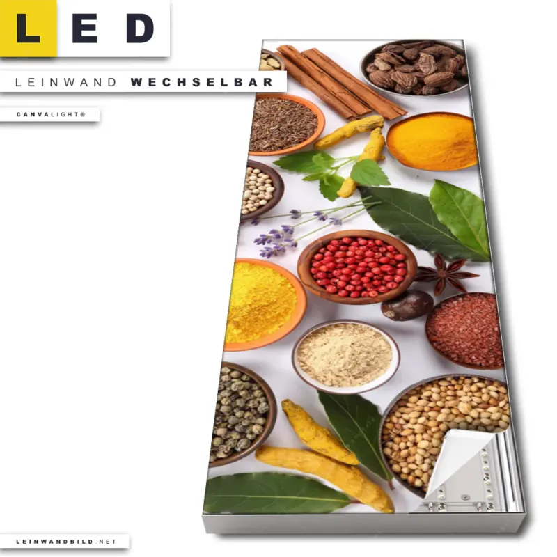 Led Leinwandbild Vielfaeltige Gewuerze Schmal Produktvorschau