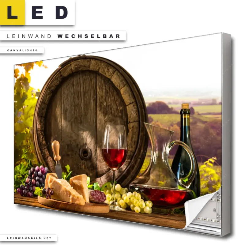 Led Leinwandbild Wein Geschmack Der Region Querformat Produktvorschau