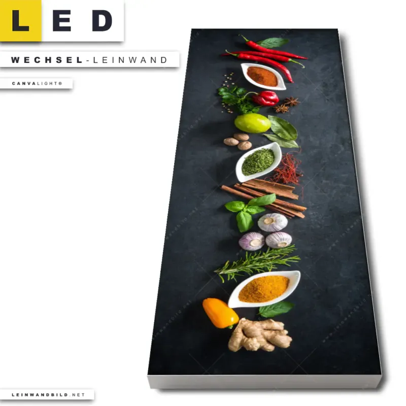 Led Wechsel Leinwand Aromen Der Weltkueche Schmal Produktvorschau