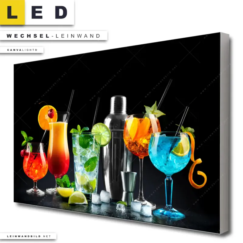 Led Wechsel Leinwand Bunte Cocktailtraeume Querformat Produktvorschau