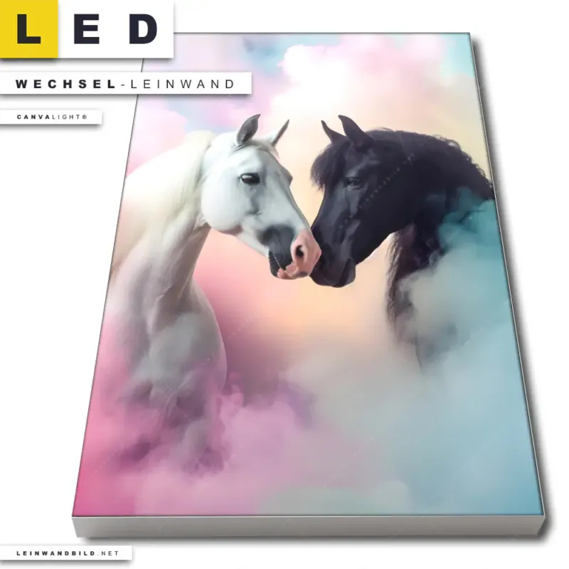 Led Wechsel Leinwand Pferdeliebe In Pastellfarben Hochformat Produktvorschau