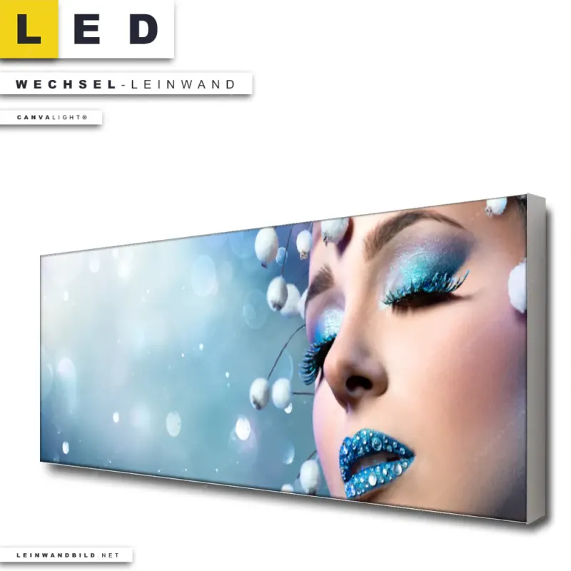 Led Wechsel Leinwand Schoenheit In Blau Weiss Panorama Produktvorschau