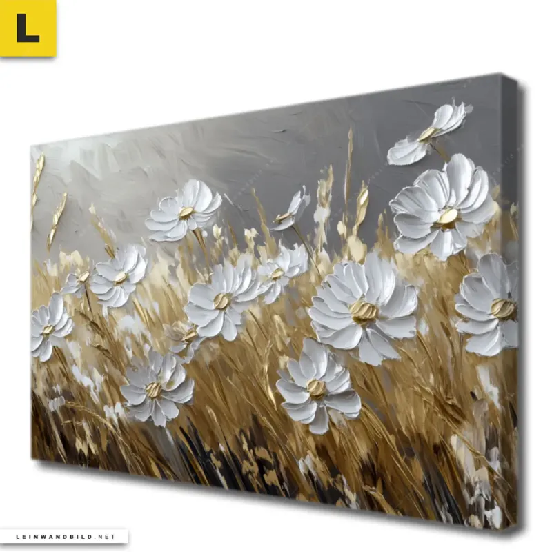 Leinwandbild Blueten Im Wind Querformat Produktvorschau