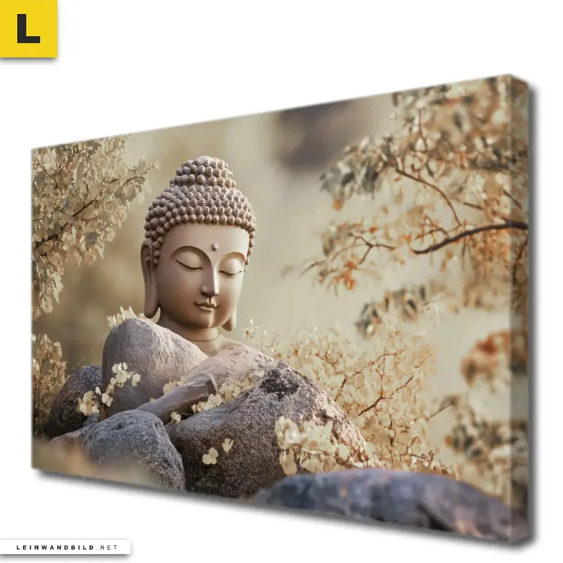 Leinwandbild Buddha Stille Des Seins Querformat Produktvorschau