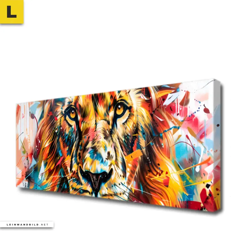 Leinwandbild Der Loewe Urban Style Panorama Produktvorschau