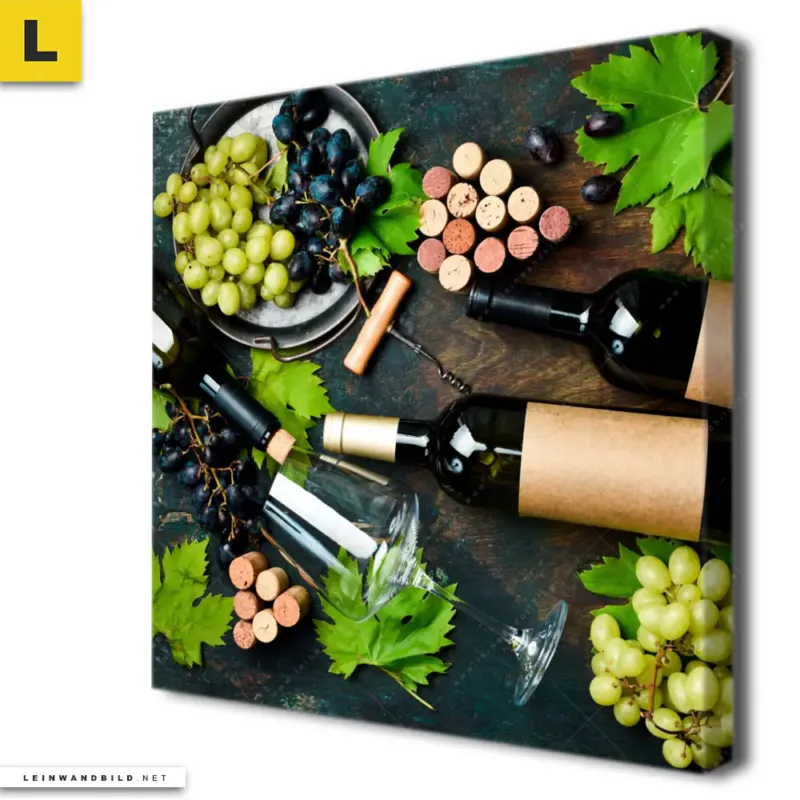 Leinwandbild Edle Weine Geniessen Quadrat Produktvorschau