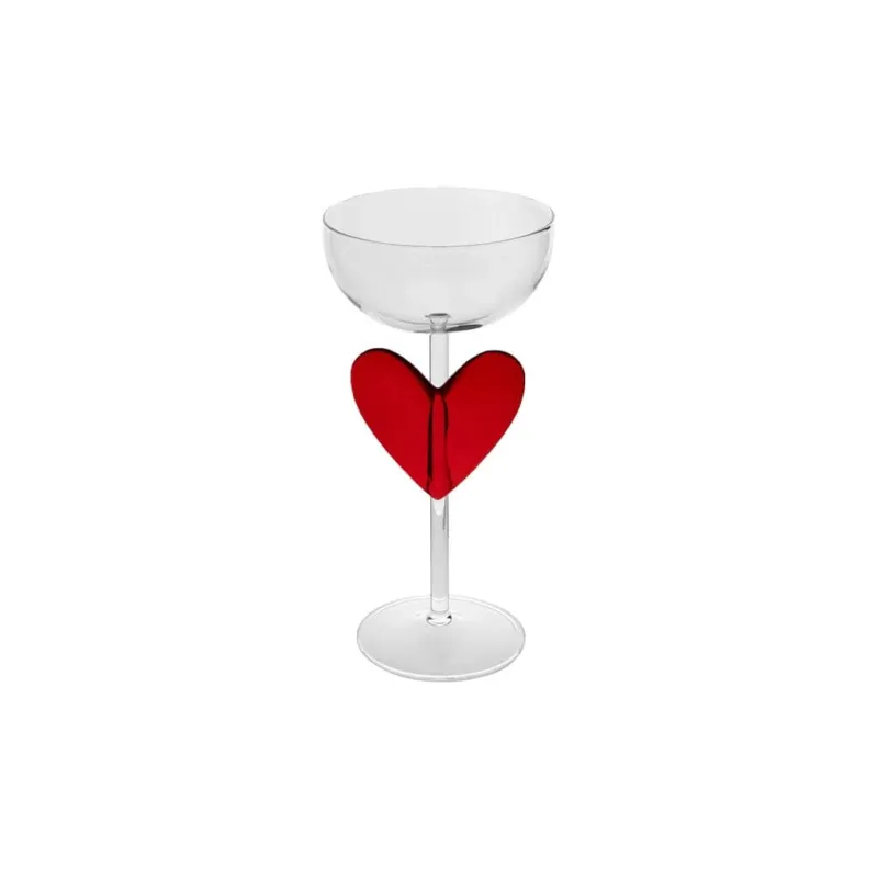 Lepelclub - Campagne Coupe - Hart - Rood Champagne glazen LepelClub