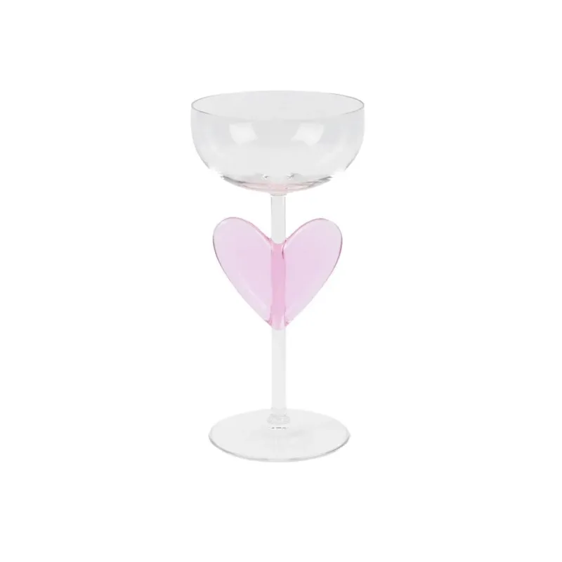 Lepelclub - Campagne Coupe - Hart - Roze Champagne glazen LepelClub