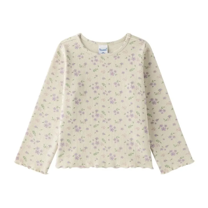Mädchen Longsleeve mit floralem Allover Muster