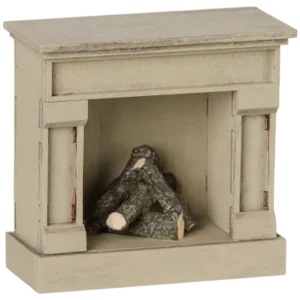 Maileg - Kamin, Maus - Off white