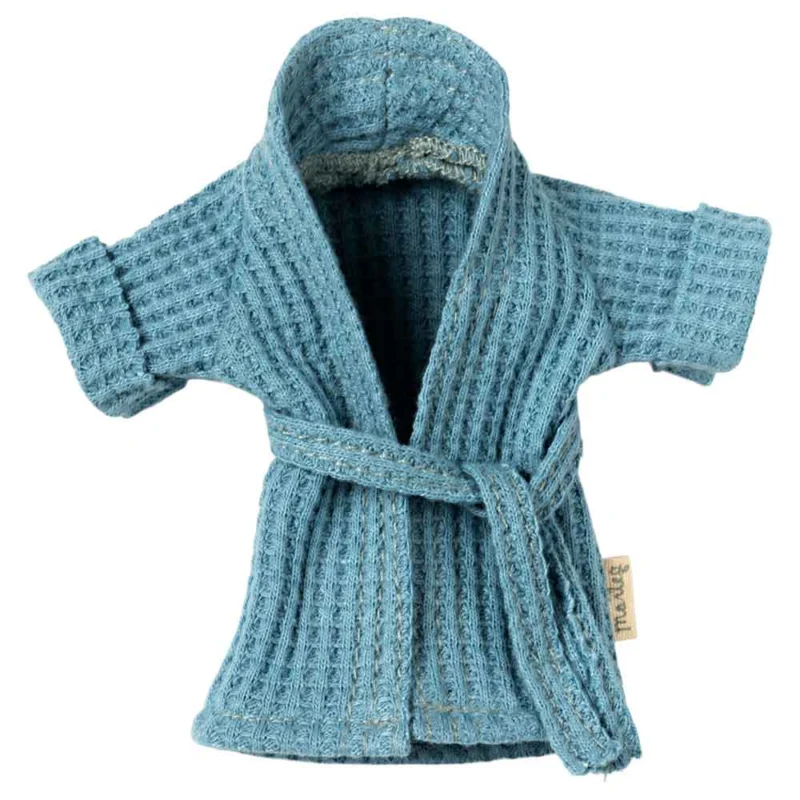 Maileg - Bademantel für Maus Mutter Vater Dusty Blue