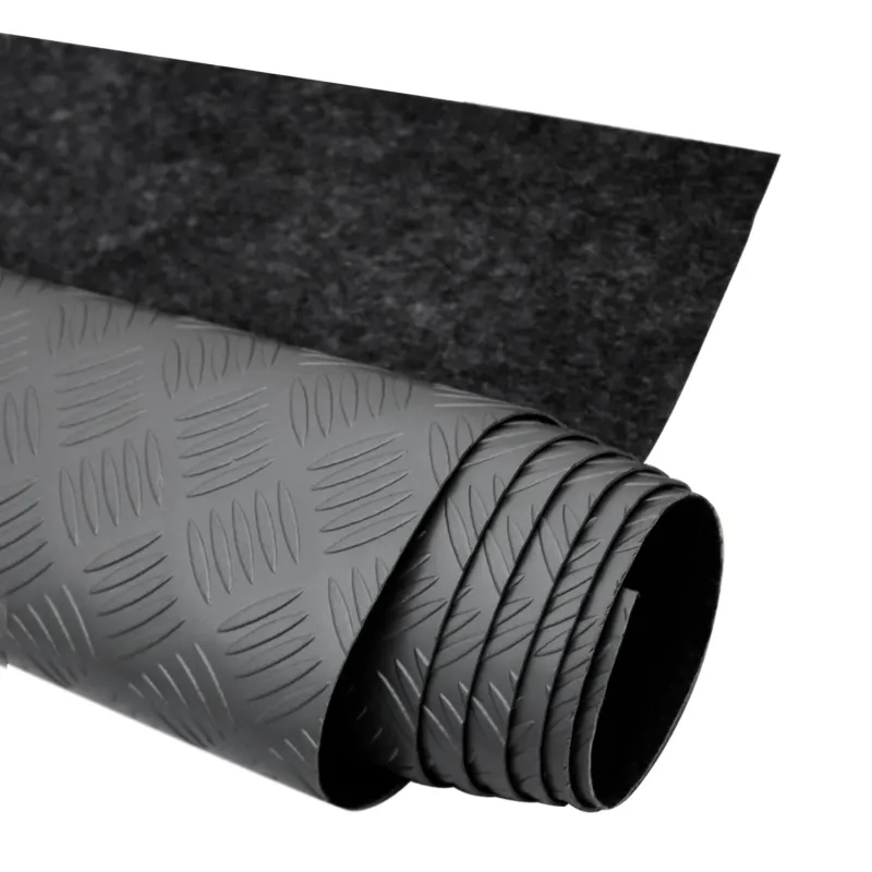 Antirutschmatte Auto Gumimatte Bodenbelag Riffelblech Optik 500x200cm Schwarz 1x