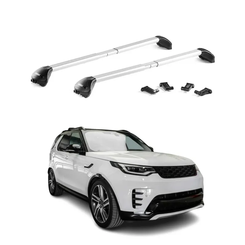 Dachträger Grundtäger für Land Rover Discovery 5 2017-2026 100kg Alu Grau 2x ABE