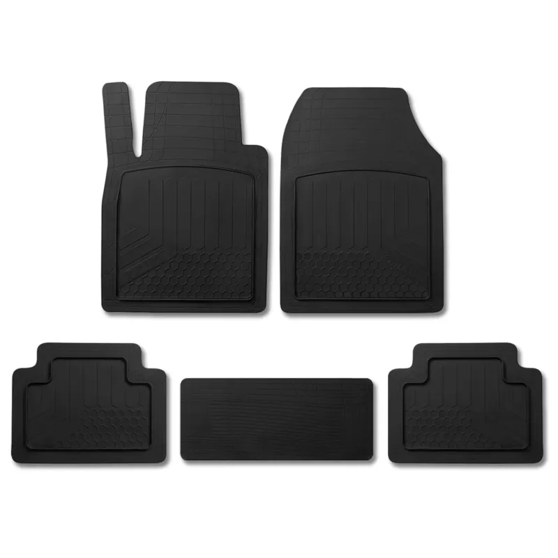 Fußmatten Gummimatten 3D Matte für Skoda Karoq Gummi Universal Schwarz 5tlg