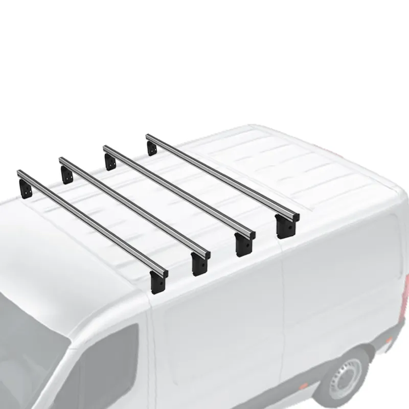 Menabo Dachträger Querträger für Ford Transit 2015-2026 L3 Langer Alu Grau 4x