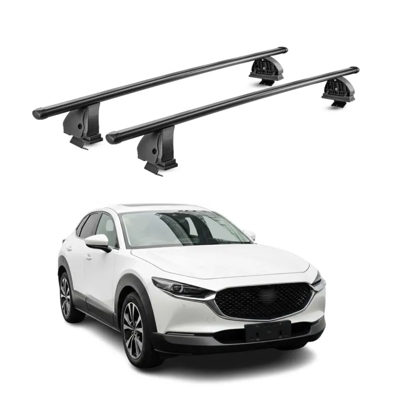 Stahl Dachträger für Mazda CX-30 2020-2026 TÜV Abschließbar 75 kg 2tlg Schwarz