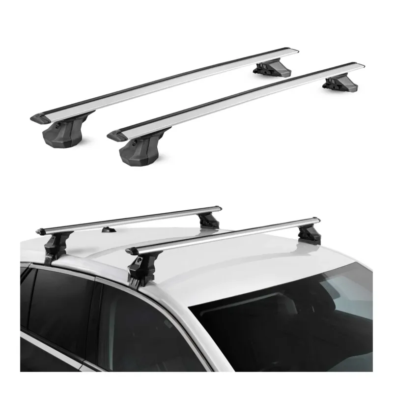 Dachträger Querträger für Peugeot 3008 II 2016-2024 Aluminium 2 Stück TÜV Silber