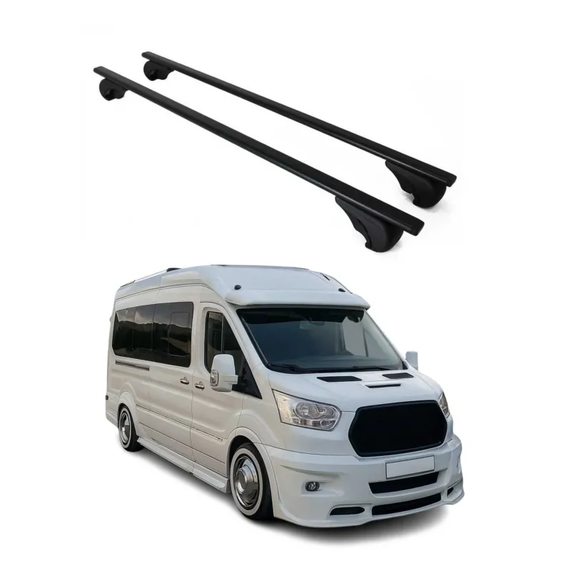 Dachträger Grundträger für Ford Transit 2015-2026 75kg Stahl Schwarz 2 tlg