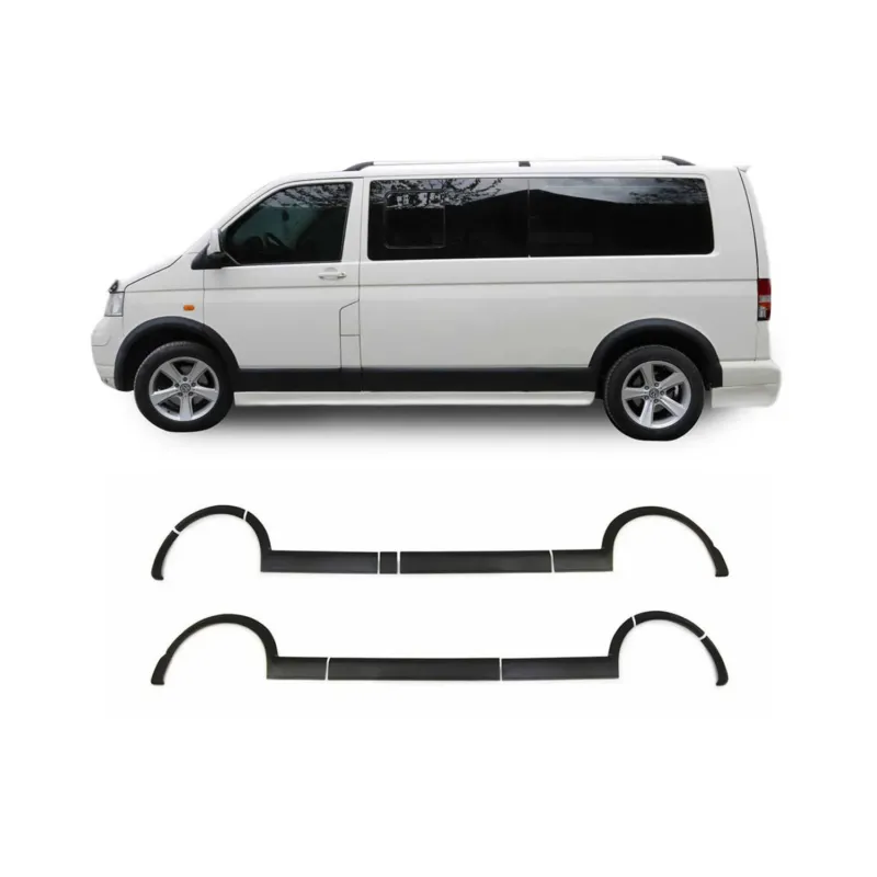 Radlaufschutz Kotflügel für VW T5 Transporter 2003-2015 L1 ABS Schwarz 11tlg