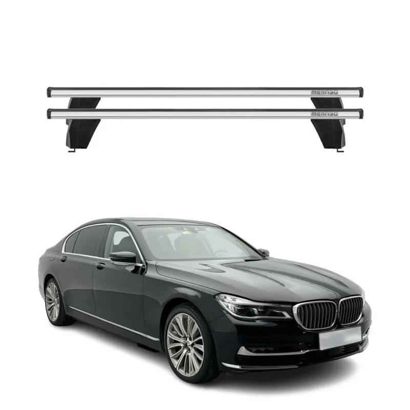 Menabo Dachträger Grundtäger für BMW 7er G11 G12 2015-2022 75kg Alu Silber 2 tlg
