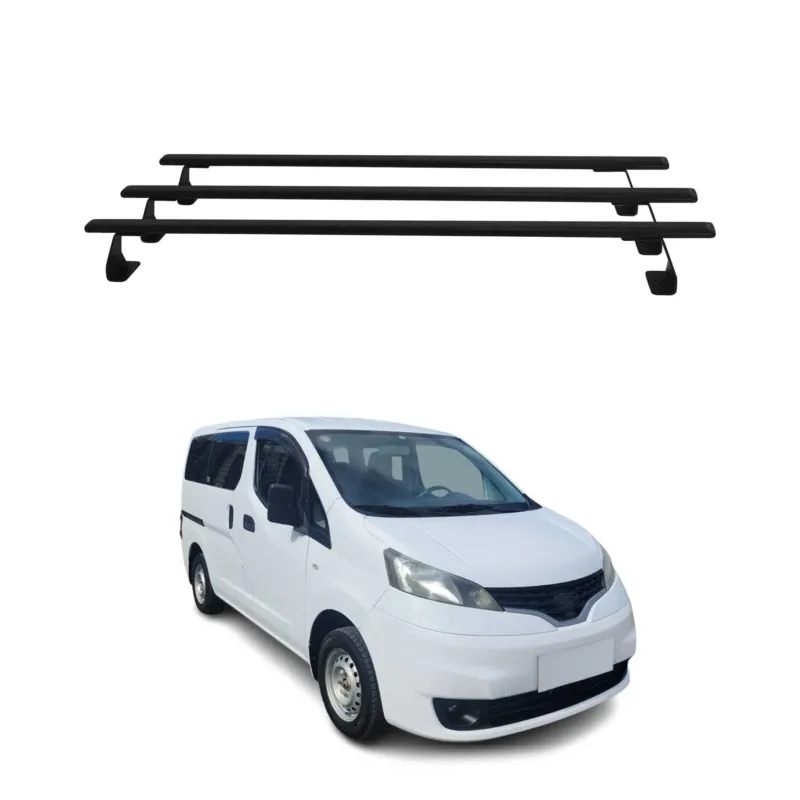 Dachträger Grundtäger für Nissan NV200 2009-2020 75kg Stahl Schwarz 3 tlg