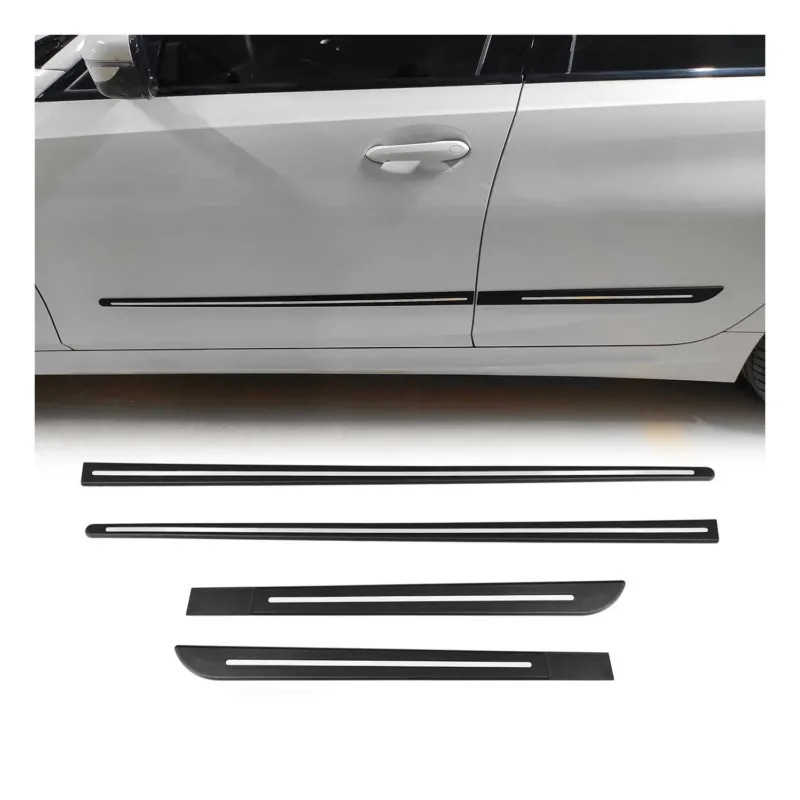 Seitentürleiste Türschutzleiste Universal Polypropylene Schwarz Chrome 4x