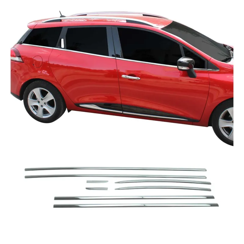 Fensterleisten Zierleisten für Renault Clio Grandtour 2012-2019 Edelstahl 8tlg