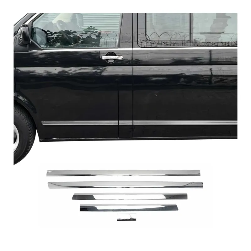 Seitentürleiste Türschutz für VW Transporter T5 2003-2015 LHD Kurzer Chrom 5x
