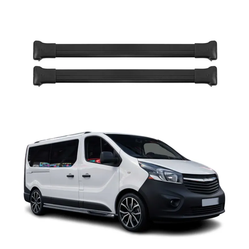 Dachträger Grundtäger für Fiat Talento 2016-2022 75kg Aluminium Schwarz 2 tlg