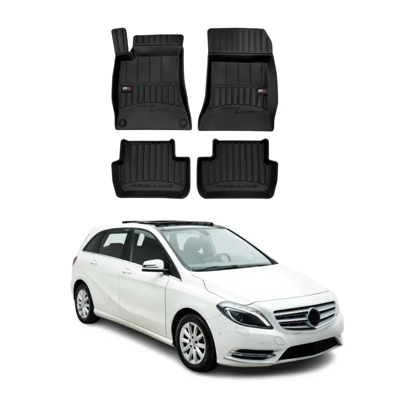 OMAC Gummi Fußmatten für Mercedes B Klasse W242 W246 2011-2018 Premium TPE 4x
