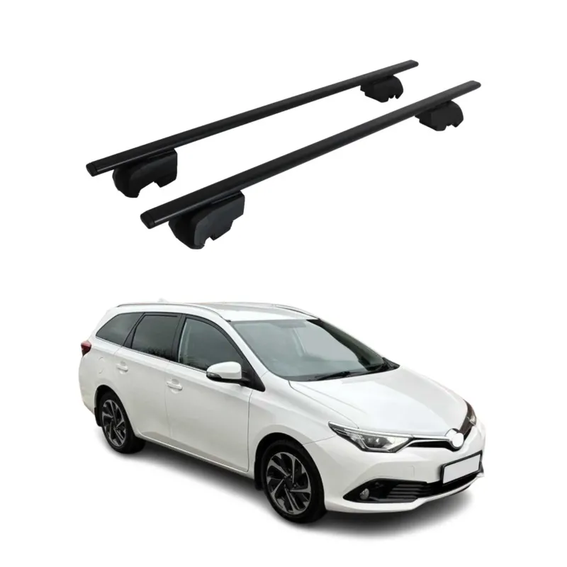 Dachträger Grundträger für Toyota Auris mk2 2012-2018 75kg Stahl Schwarz 2 tlg