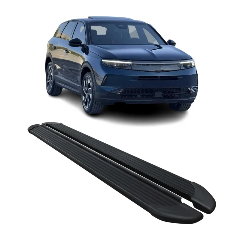 Seitenschweller Trittbretter Schweller für Opel Grandland II 2024-26 Alu Schwarz