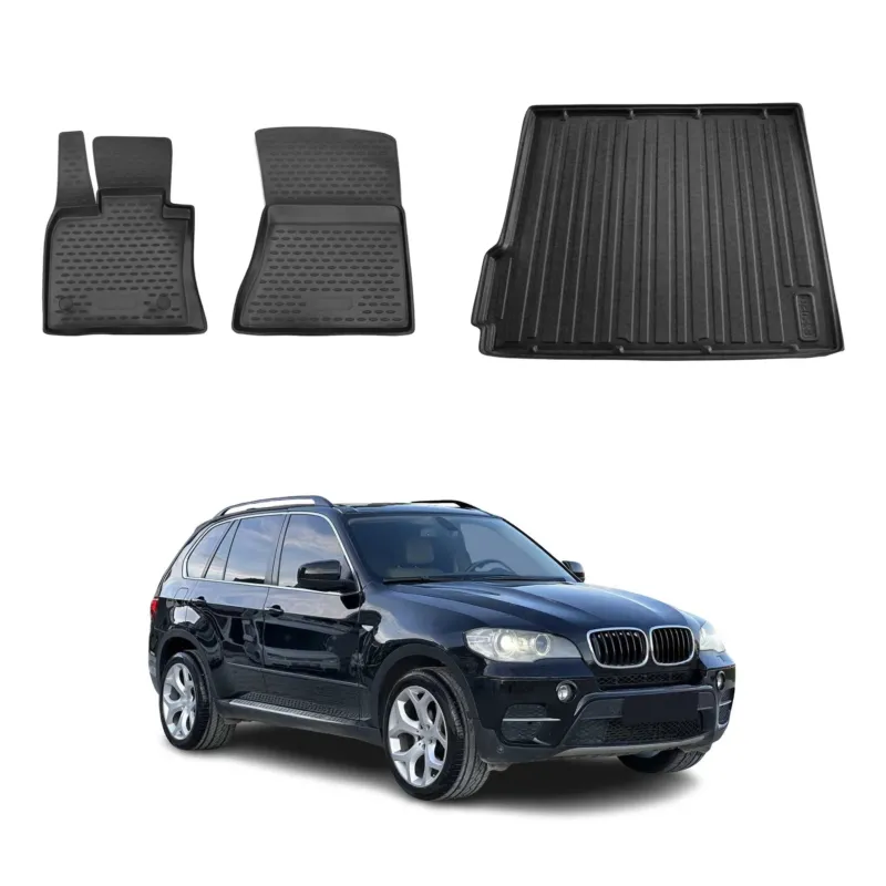 OMAC Fußmatten & Kofferraumwanne Set für BMW X5 E70 2007-2013