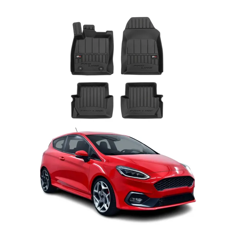 OMAC Gummi Fußmatten für Ford Fiesta mk7 2017-2023 Premium TPE Automatten 4tlg