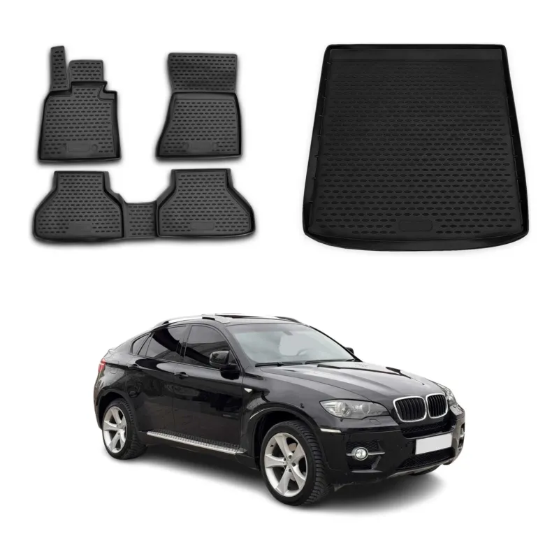 OMAC Fußmatten & Kofferraumwanne Set für BMW X6 E71 2007-2014