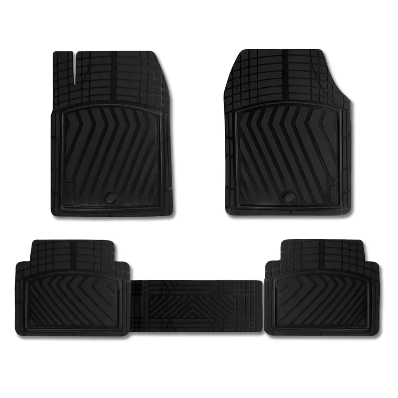 Fußmatten Gummimatten 3D Antirutsch für Nissan Navara Universal TPE Schwarz 4tlg