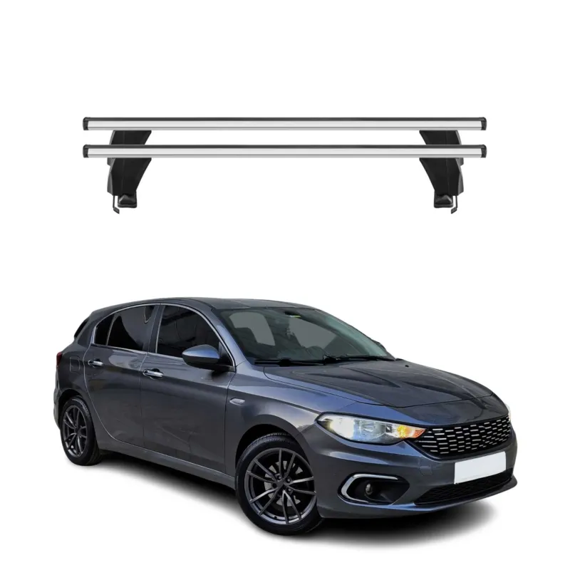 Menabo Dachträger Grundtäger für Fiat Tipo Schrägheck 2015-2026 50kg Alu Grau 2x