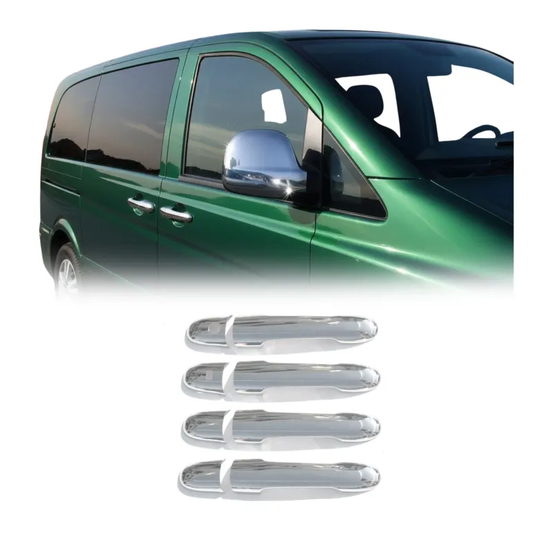 Chrom Türgriff Blende für Mercedes Vito 2003-2014 4-Tür Edelstahl 8tlg