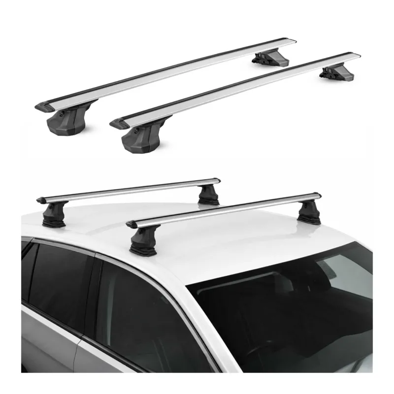 Dachträger für BMW 1er Schrägheck (E87) 2004-2011 Aluminium 2 Stück TÜV Silber