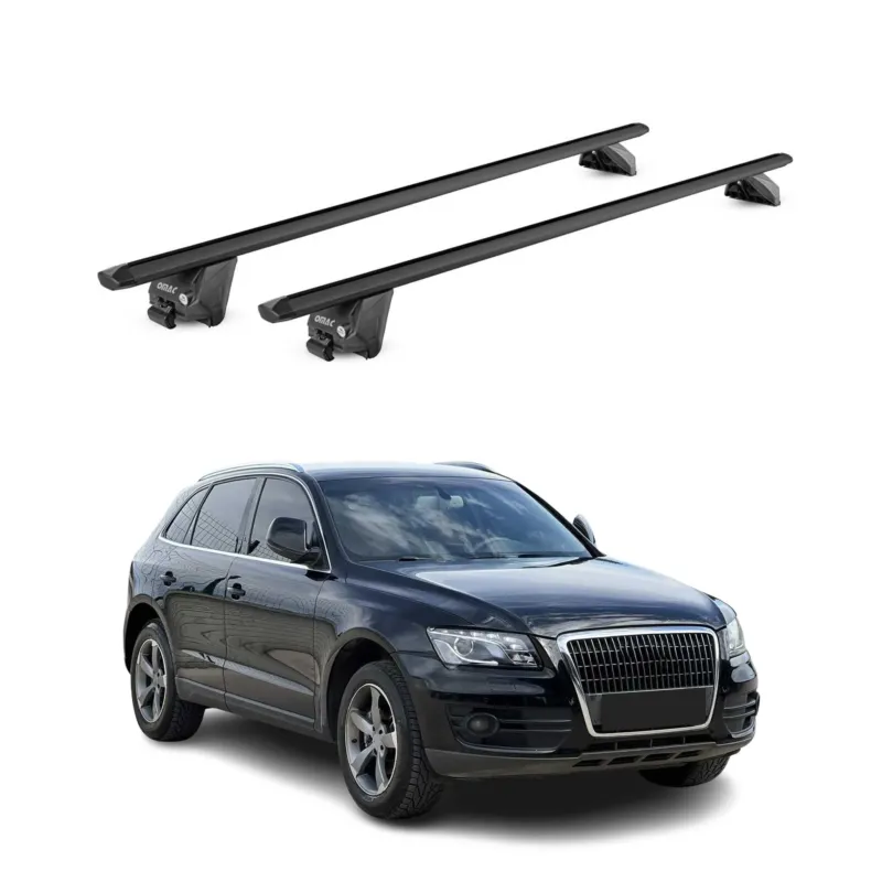 Dachträger Grundtäger für Audi Q5 Sportback 2008-2025 100kg Alu Schwarz 2x ABE
